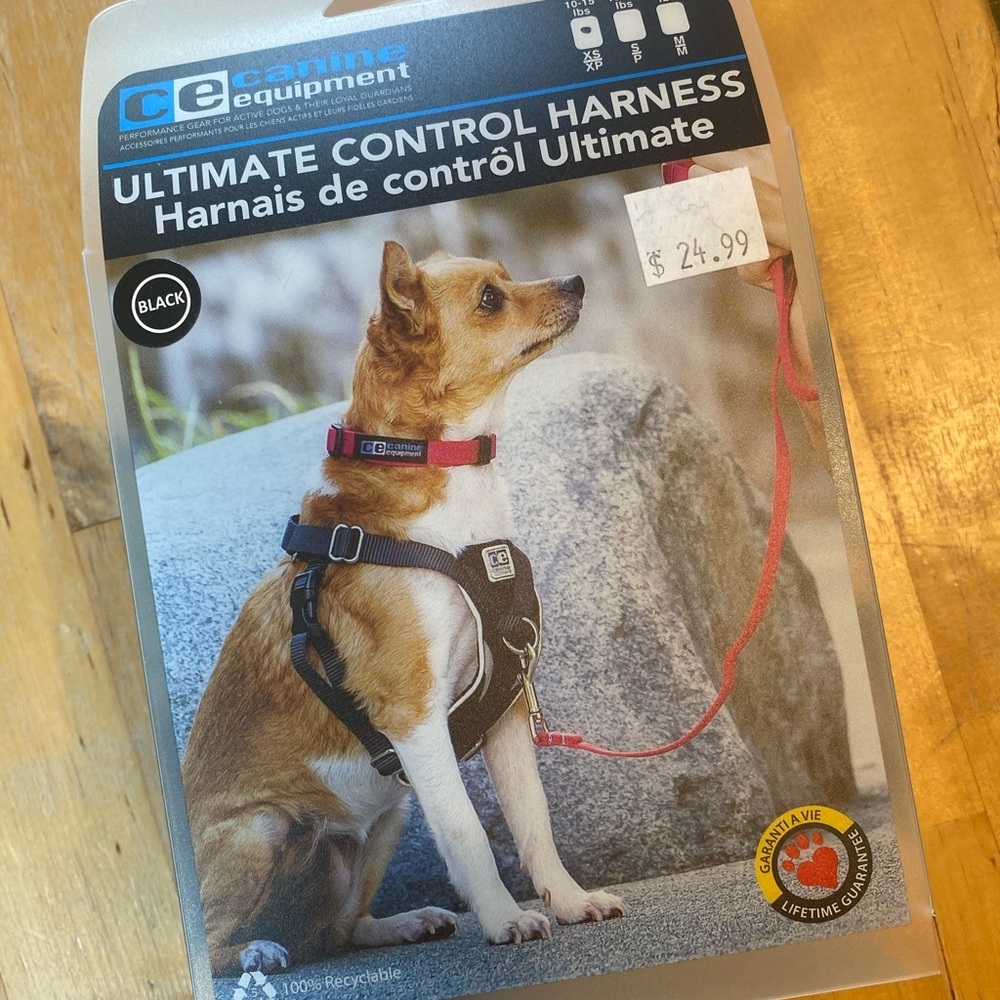 Canine Equipment Ultimate Control Harness - Black and Red